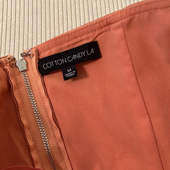 Cotton Candy LA Peach Faux Leather Strapless Corset Top - Picture 4 of 5